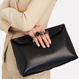 Alexander McQueen four ring clutch